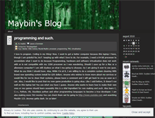 Tablet Screenshot of maybin.wordpress.com