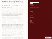 Tablet Screenshot of anartistinthe21century.wordpress.com