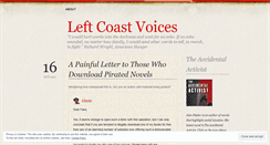 Desktop Screenshot of leftcoastvoices.wordpress.com