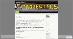 Desktop Screenshot of project405.wordpress.com