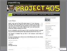 Tablet Screenshot of project405.wordpress.com