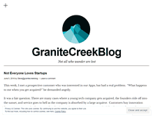 Tablet Screenshot of granitecreekblog.wordpress.com