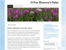 Tablet Screenshot of oforheavenssake.wordpress.com