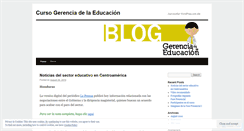 Desktop Screenshot of gerenciadelaeducacion.wordpress.com