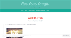 Desktop Screenshot of livetolovelivetolaugh.wordpress.com