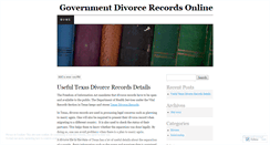 Desktop Screenshot of governmentdivorcerecords.wordpress.com