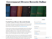 Tablet Screenshot of governmentdivorcerecords.wordpress.com