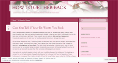 Desktop Screenshot of howtogetherbackblog.wordpress.com