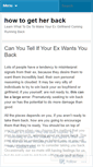 Mobile Screenshot of howtogetherbackblog.wordpress.com