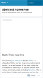 Mobile Screenshot of abstractnonesnse.wordpress.com