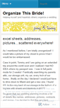 Mobile Screenshot of organizedbridetobe.wordpress.com