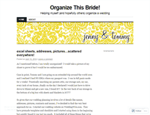 Tablet Screenshot of organizedbridetobe.wordpress.com