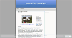 Desktop Screenshot of houseforsalecebu.wordpress.com
