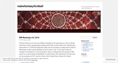 Desktop Screenshot of natesfantasyfootball.wordpress.com