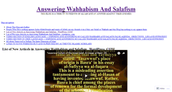 Desktop Screenshot of answeringwhabismandsalafism.wordpress.com