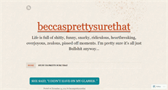 Desktop Screenshot of beccasprettysurethat.wordpress.com