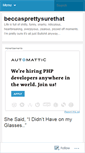 Mobile Screenshot of beccasprettysurethat.wordpress.com