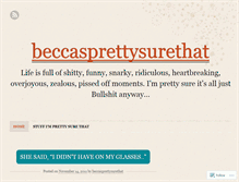 Tablet Screenshot of beccasprettysurethat.wordpress.com