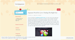 Desktop Screenshot of loveinjapanese.wordpress.com