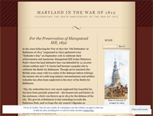 Tablet Screenshot of maryland1812.wordpress.com