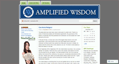 Desktop Screenshot of amplifiedwisdom.wordpress.com