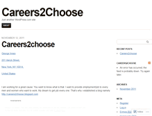 Tablet Screenshot of careers2choose.wordpress.com