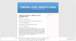 Desktop Screenshot of foreverlivingproducts.wordpress.com