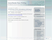 Tablet Screenshot of greatbooksclass.wordpress.com