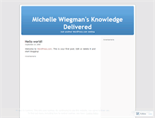 Tablet Screenshot of michellewiegman.wordpress.com