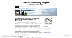 Desktop Screenshot of northernbiodiversity.wordpress.com