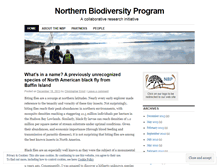 Tablet Screenshot of northernbiodiversity.wordpress.com