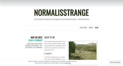 Desktop Screenshot of normalisstrange.wordpress.com