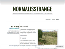 Tablet Screenshot of normalisstrange.wordpress.com