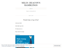 Tablet Screenshot of milesdeacon.wordpress.com