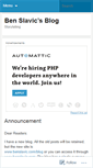 Mobile Screenshot of benslavic.wordpress.com