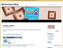 Tablet Screenshot of mintmomeg.wordpress.com