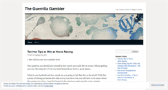 Desktop Screenshot of guerillagambler.wordpress.com