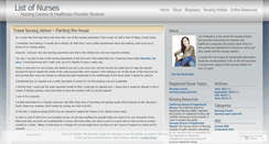 Desktop Screenshot of listofnurses.wordpress.com