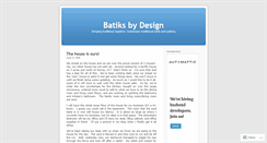 Desktop Screenshot of batiksbydesign.wordpress.com