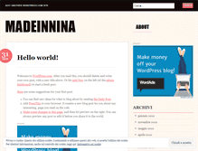 Tablet Screenshot of madeinnina.wordpress.com