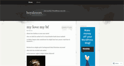 Desktop Screenshot of boyslovers.wordpress.com