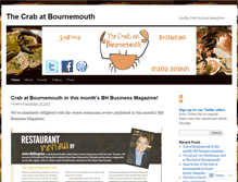 Tablet Screenshot of crabrestaurantbournemouth.wordpress.com