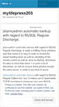 Mobile Screenshot of mylifepress203.wordpress.com