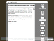 Tablet Screenshot of mylifepress203.wordpress.com