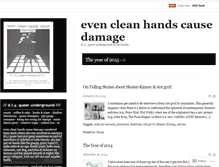 Tablet Screenshot of evencleanhandscausedamage.wordpress.com