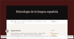 Desktop Screenshot of etimologia.wordpress.com