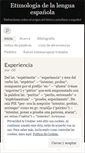 Mobile Screenshot of etimologia.wordpress.com