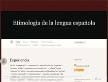 Tablet Screenshot of etimologia.wordpress.com
