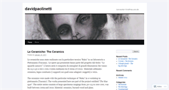 Desktop Screenshot of davidpaolinetti.wordpress.com