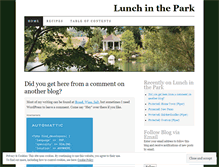 Tablet Screenshot of lunchinthepark.wordpress.com